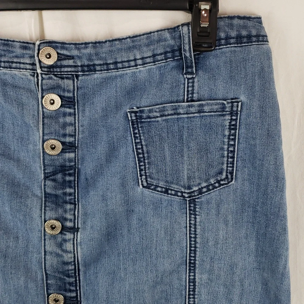 Christopher & Banks 16 Blue Jean Pencil Skirt